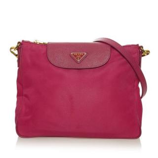 Prada Vintage Pink Tessuto Nylon Crossbody Bag