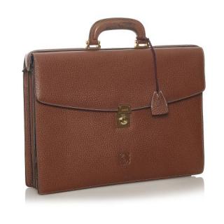 Loewe Brown Leather Business Bag