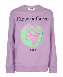 MSGM Purple Fantastic Green Sweatshirt