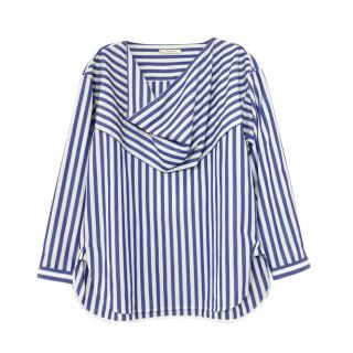 Celine Blue & White Striped Cotton Tunic
