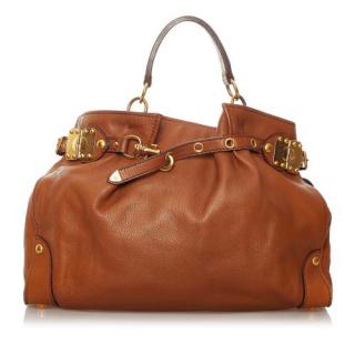 Miu Miu Cognac-Brown Leather Bag