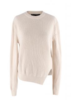 Proenza Schouler Ivory Wool-Cashmere Knit Sweater