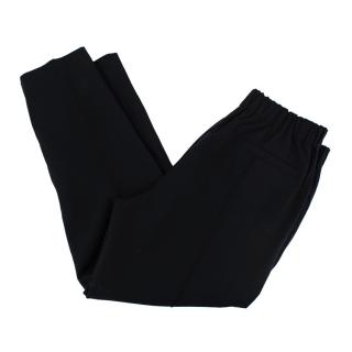 Alexander Wang Black Wool Blend Elasticated Waistband Trousers