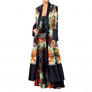 Camilla Embroidered Silk Jacquard Embellished Coat