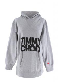 Jimmy Choo x Eric Haze Printed Logo Grey Hoodie