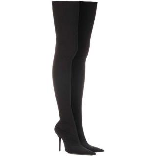 Balenciaga Knife Stretch-Jersey Over-the-Knee Boots
