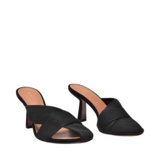 Neous Black Elastic Ogma Heeled Sandals
