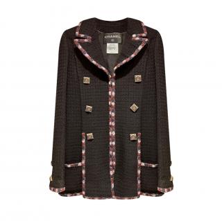 Chanel Paris Byzance Black Waffle Tweed Jacket