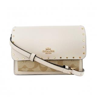 Coach Ivory Leather & Snake Embossed Bag