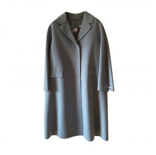 MaxMara Pale Blue Wool Coat
