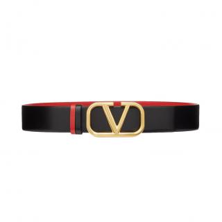Valentino Garavani VLOGO reversible leather belt - size 75