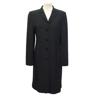 Laurel black thigh-length coat