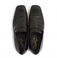 Yves Saint Laurent Black Leather Loafers | HEWI
