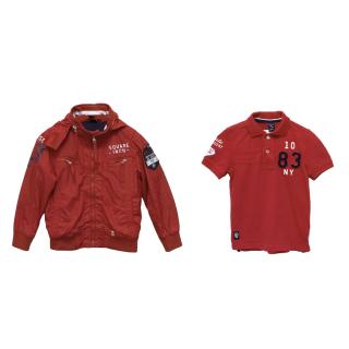 SevenOneSeven Red Jacket and Applique Polo Shirt
