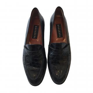 Fratelli Rossetti black crocodile shoes