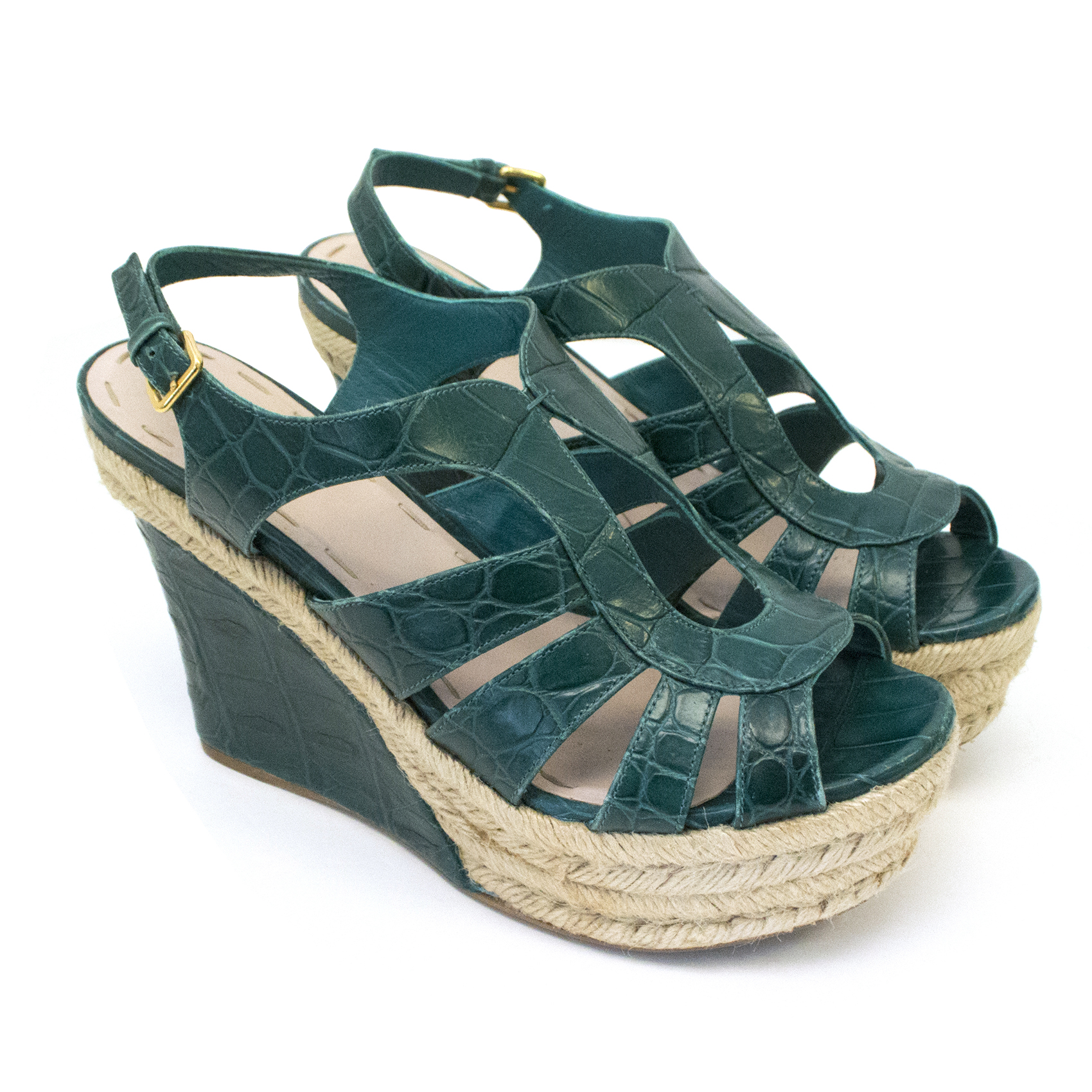 forest green wedges