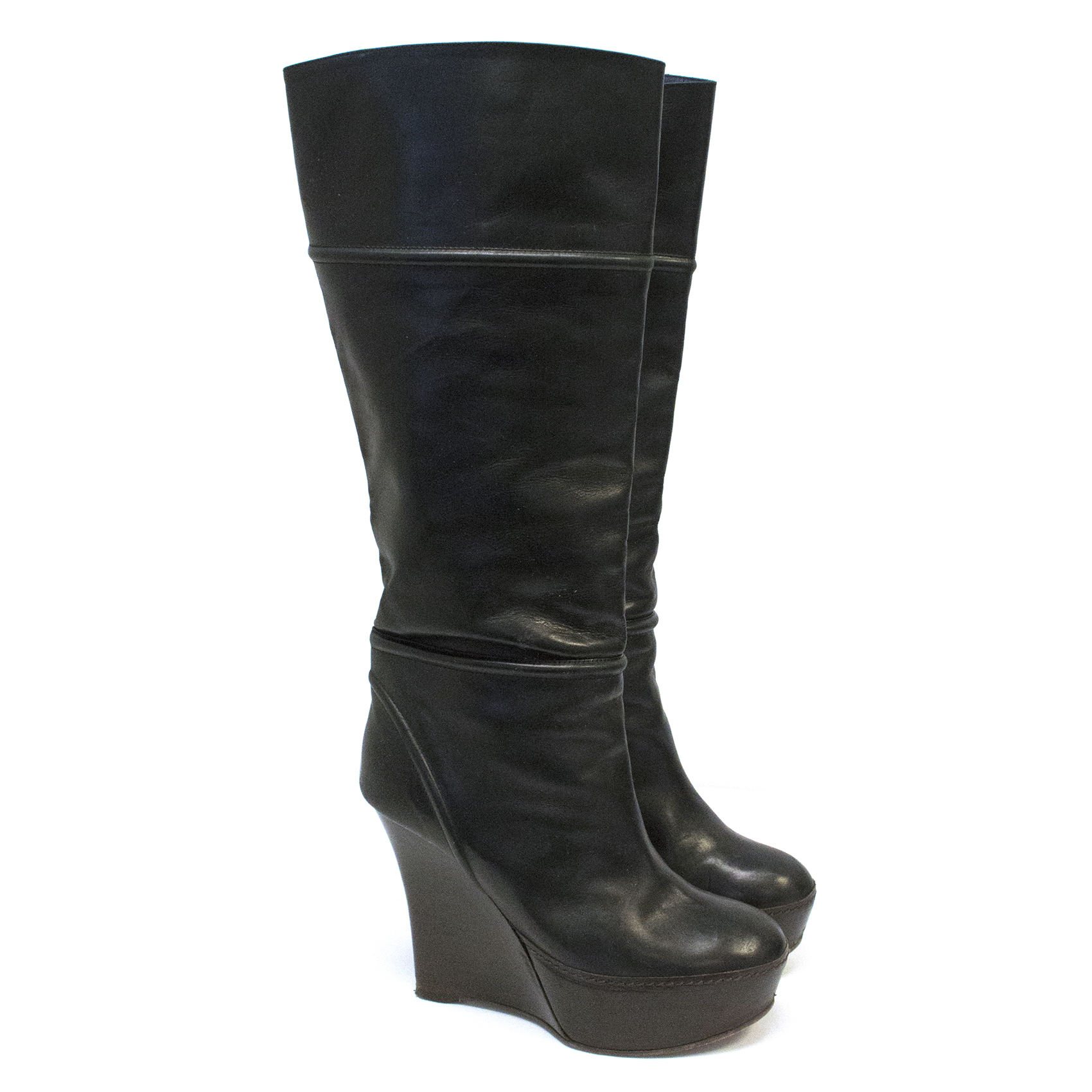 Marni Dark Brown Tall Heeled Boots | HEWI