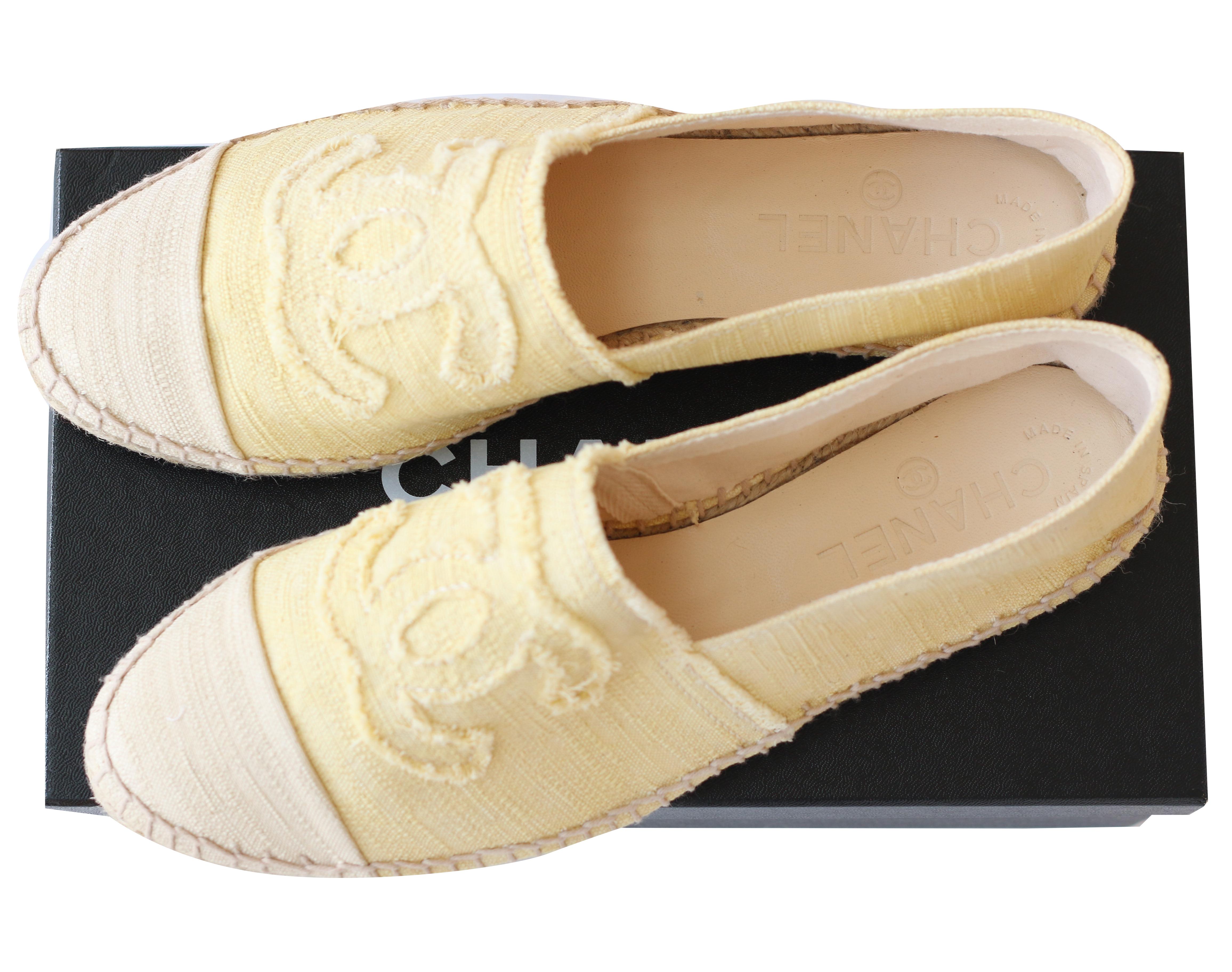 Chanel Yellow Canvas Espadrilles | HEWI