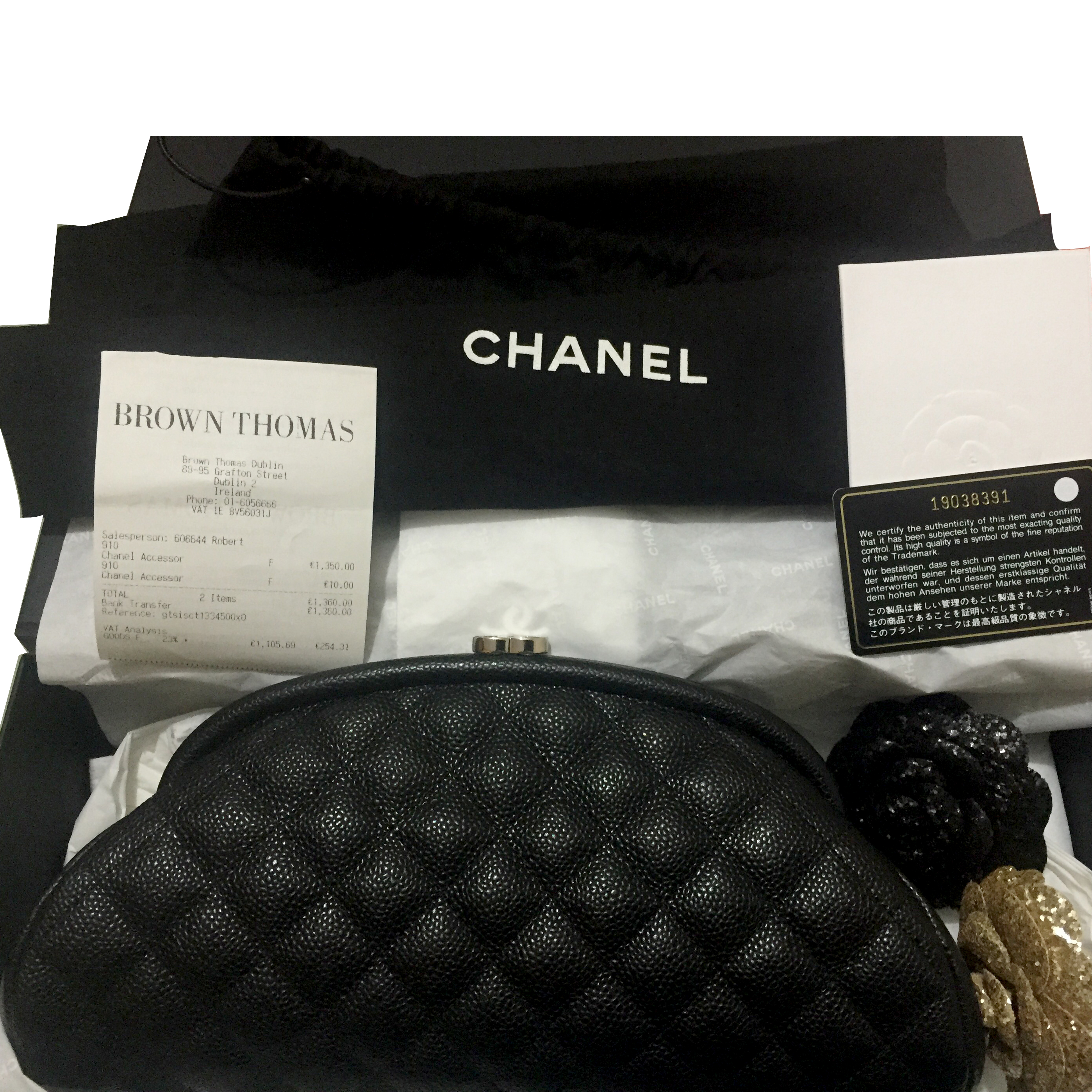 chanel kisslock clutch