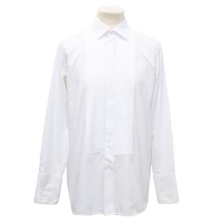 Daniel Hechter White Dress Shirt With Pleating
