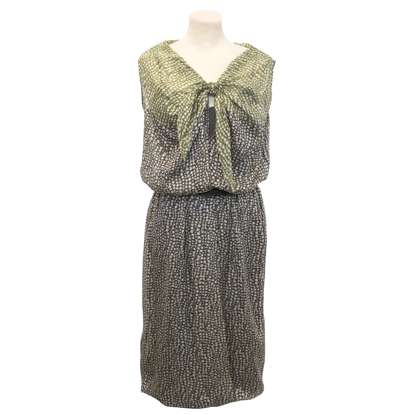 Max Mara Silk Green Patterned Dress | HEWI