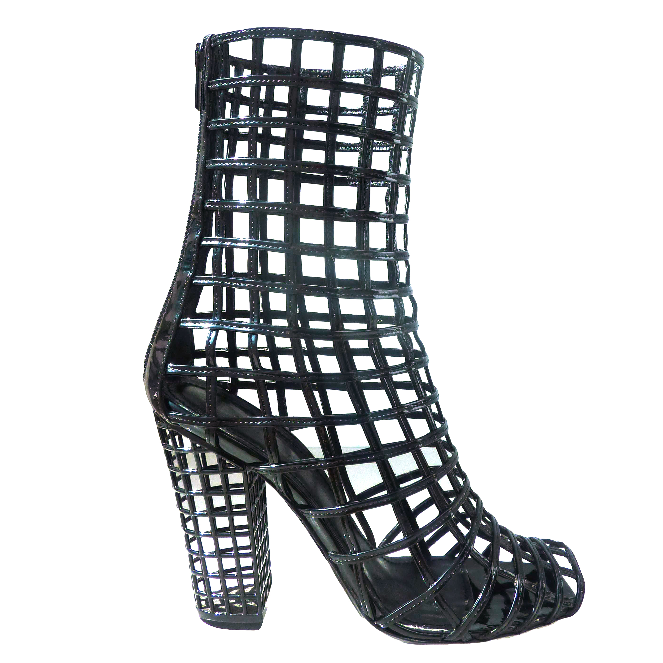 ysl caged booties