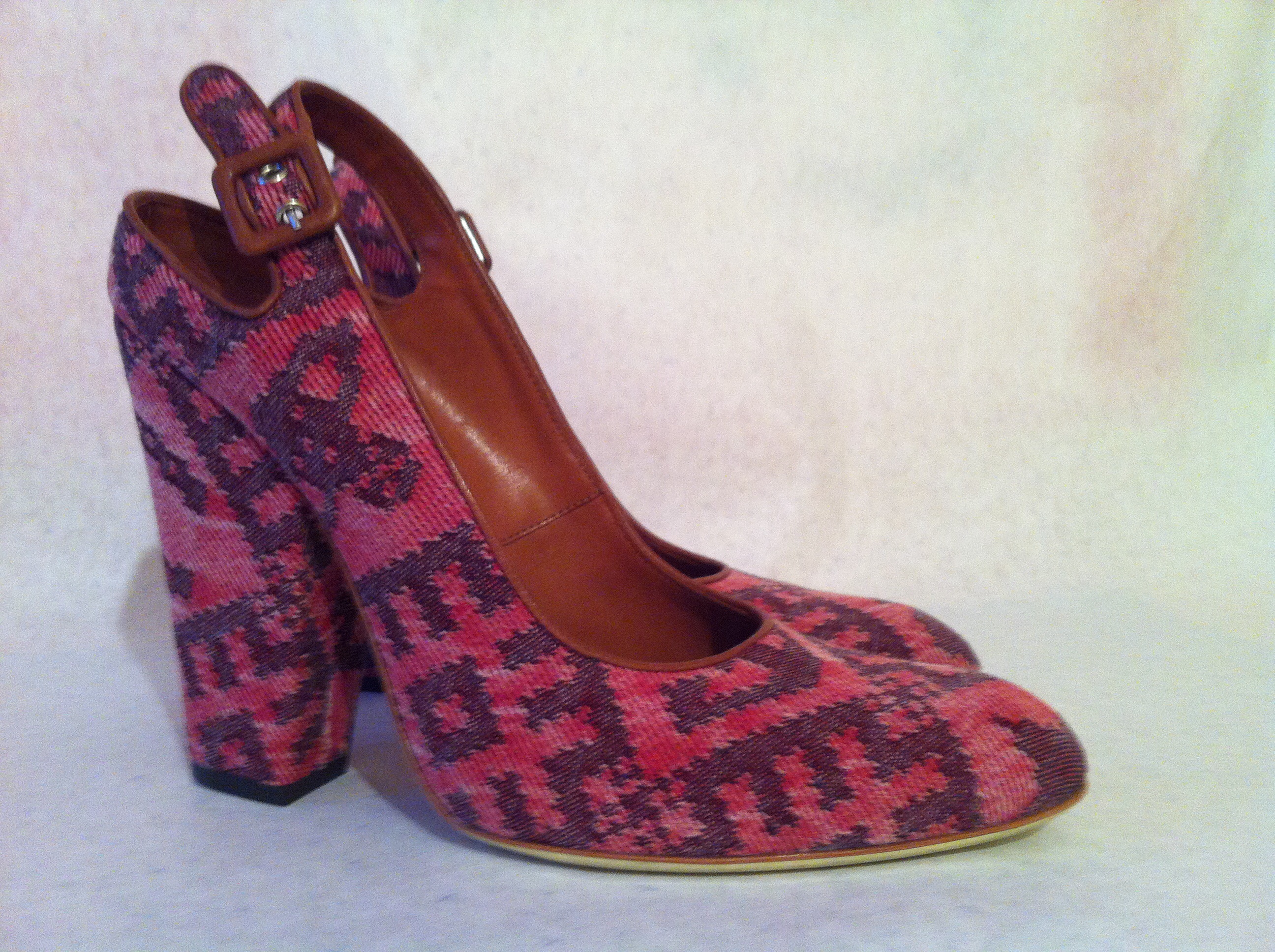 patterned high heels