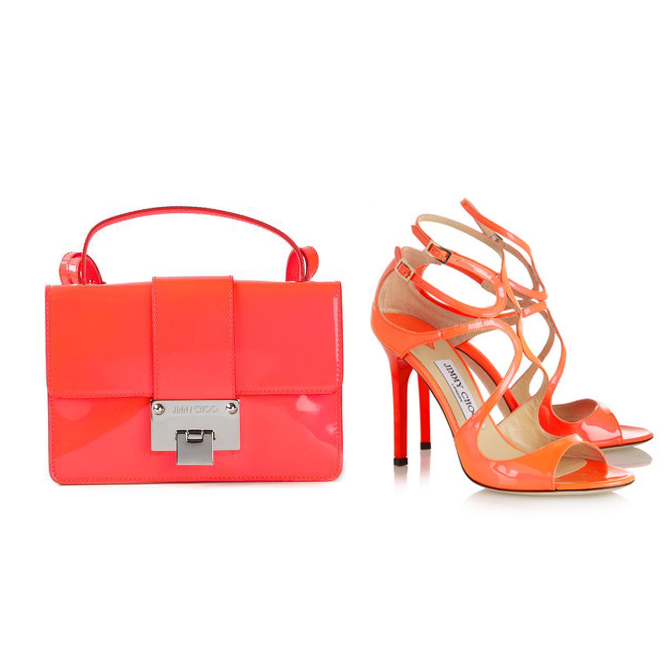 neon shoes and bag