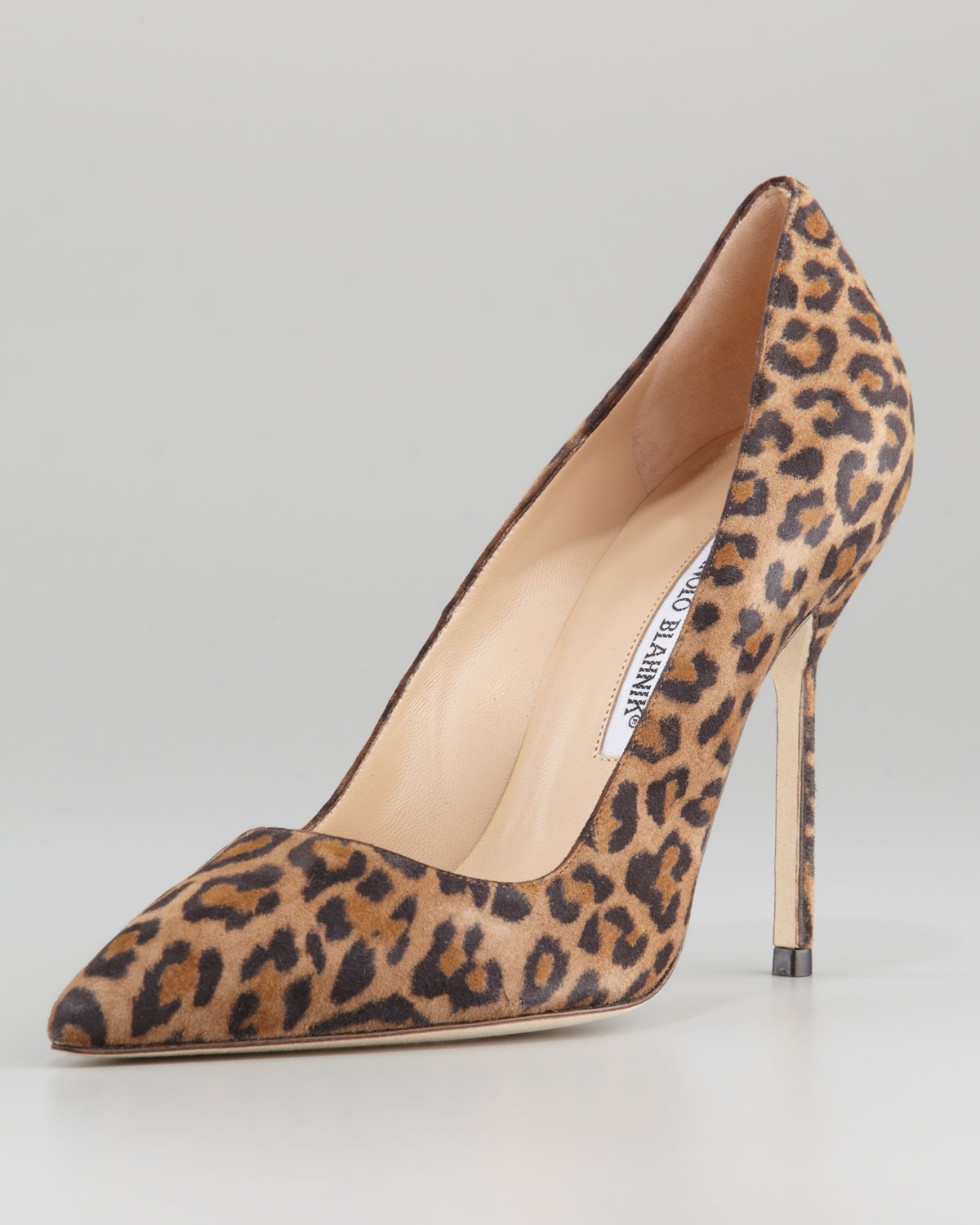 manolo blahnik leopard heels