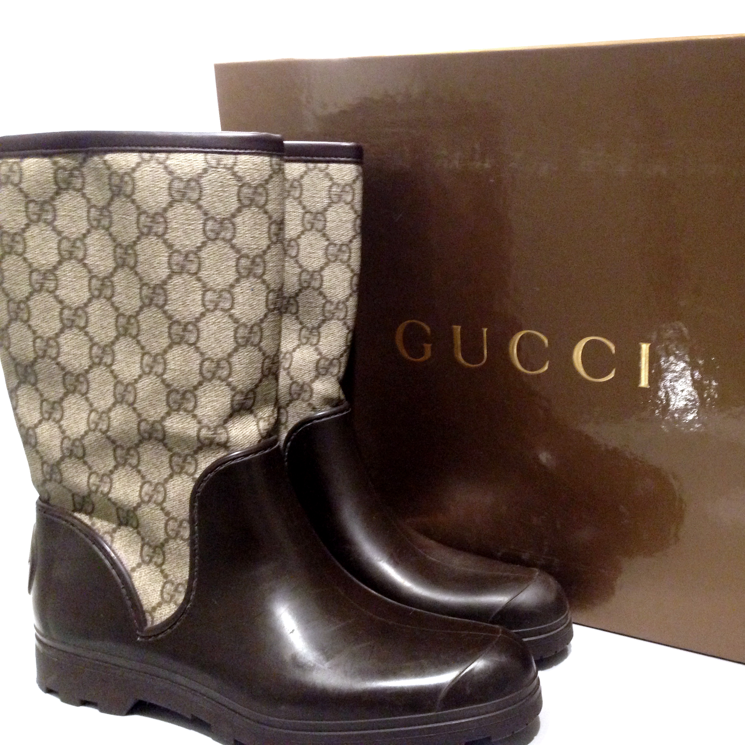 gucci prato rain boots