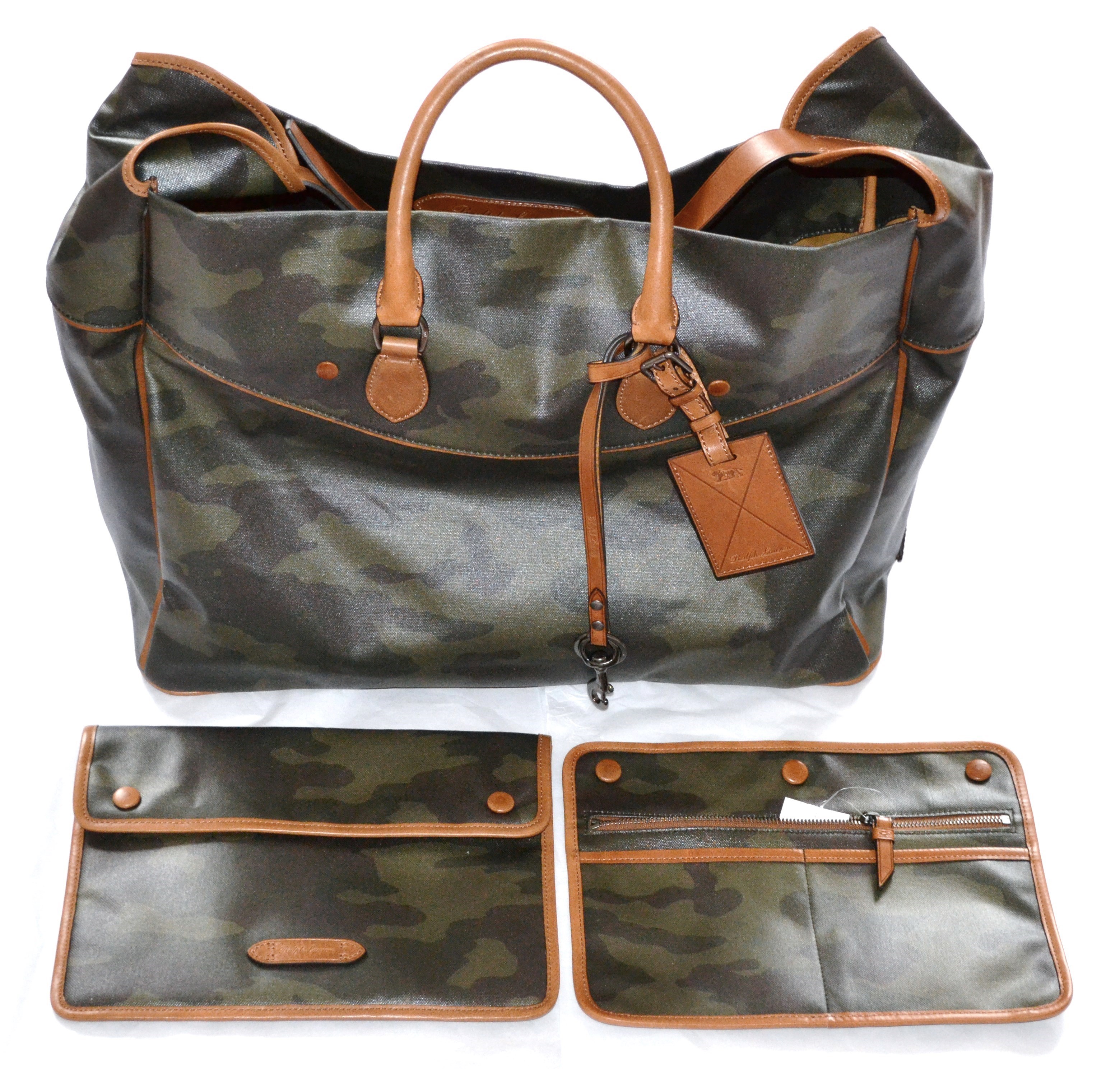 ralph lauren camo tote bag