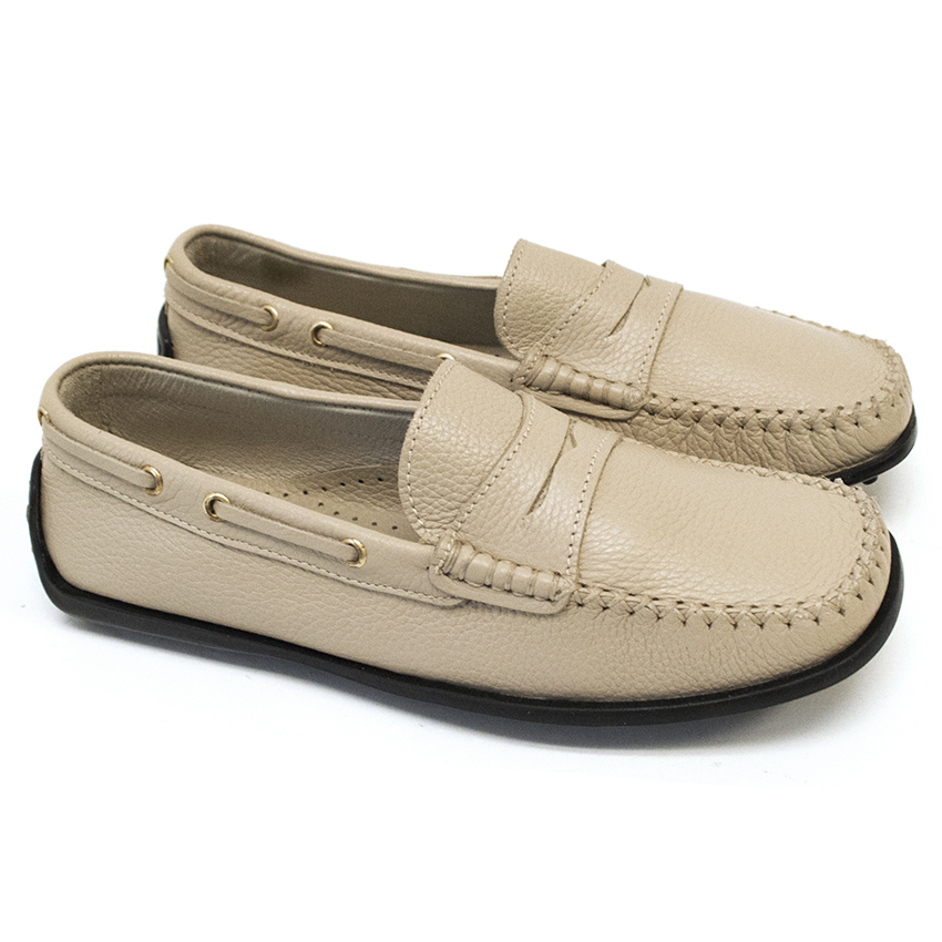 beige moccasins