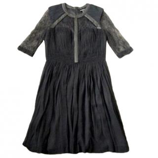 Catherine Deane Silk & Leather Dress 
