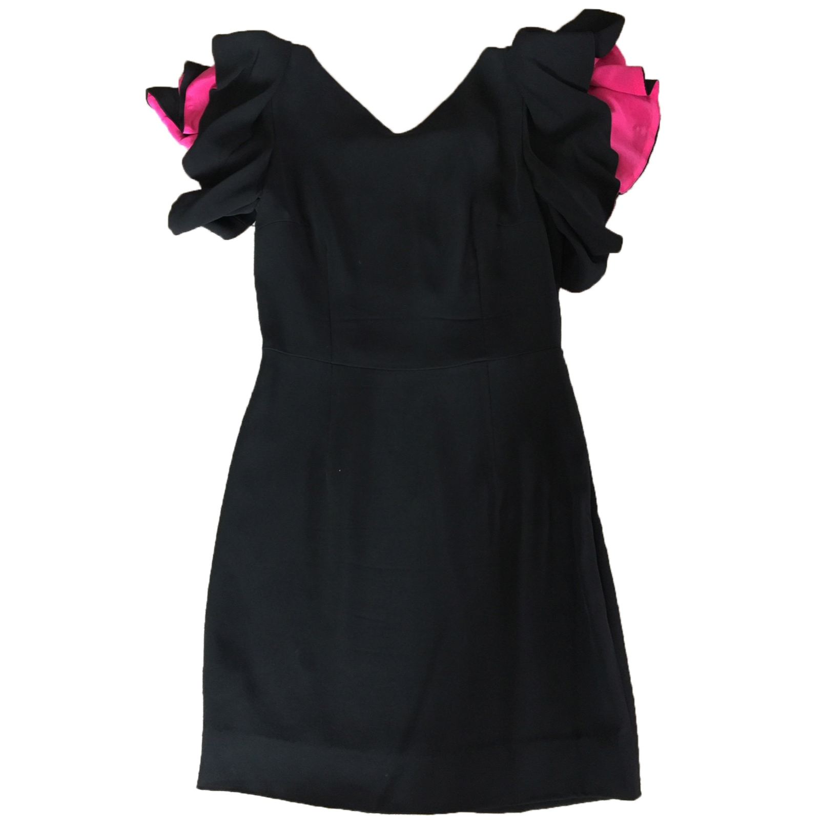 Dexterior Black Spanish Ruffle Short Sleeve Dress | HEWI
