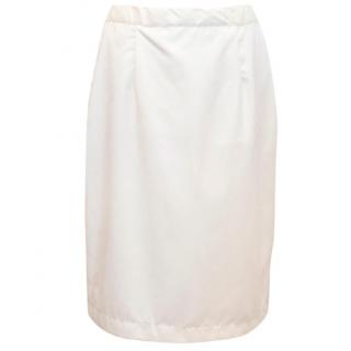 White Halston Skirt