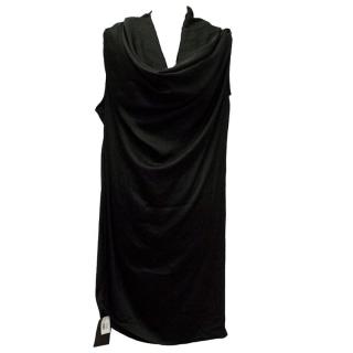  Halston black cowl neck dress