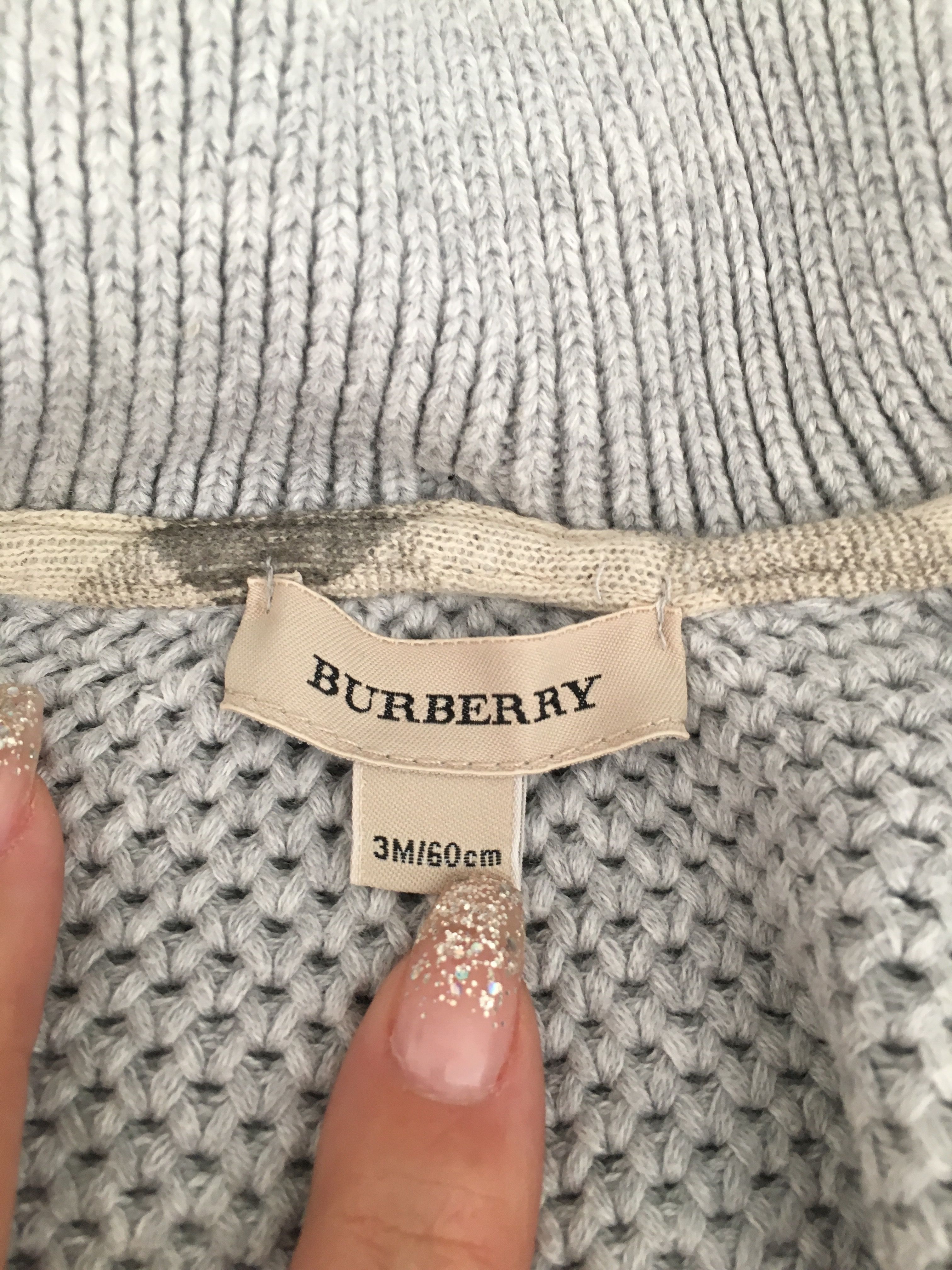 burberry sweater silver