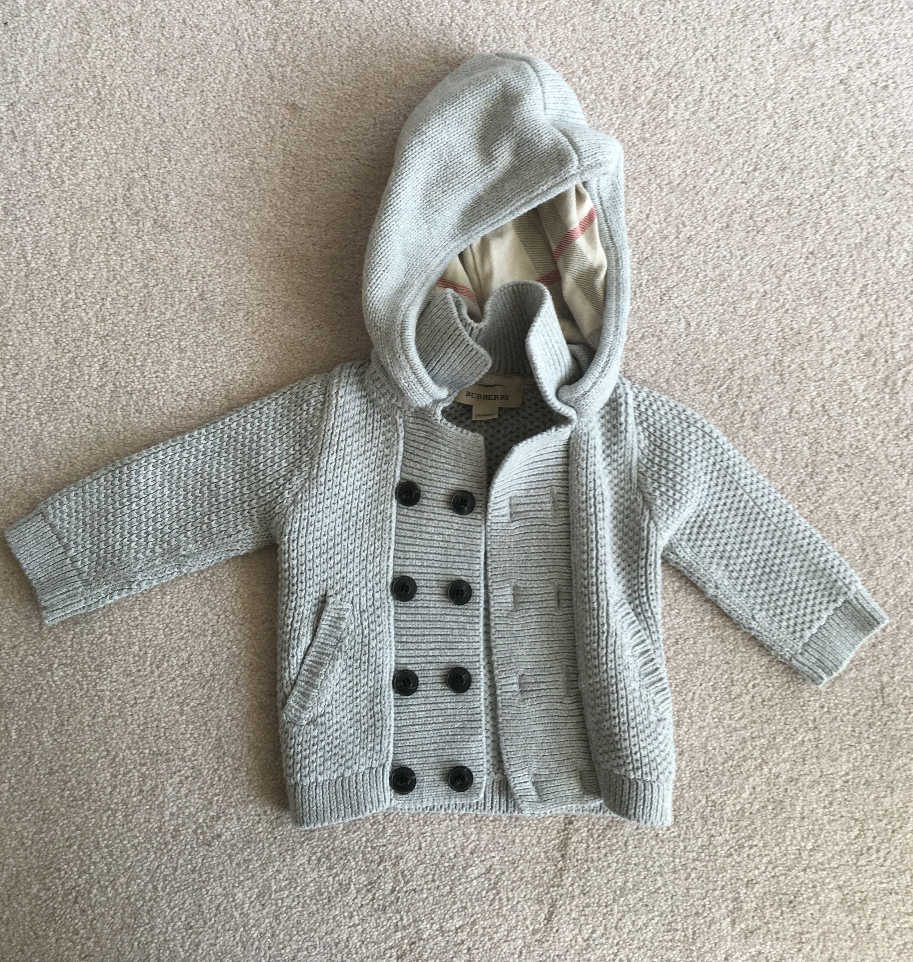 burberry hoodie silver