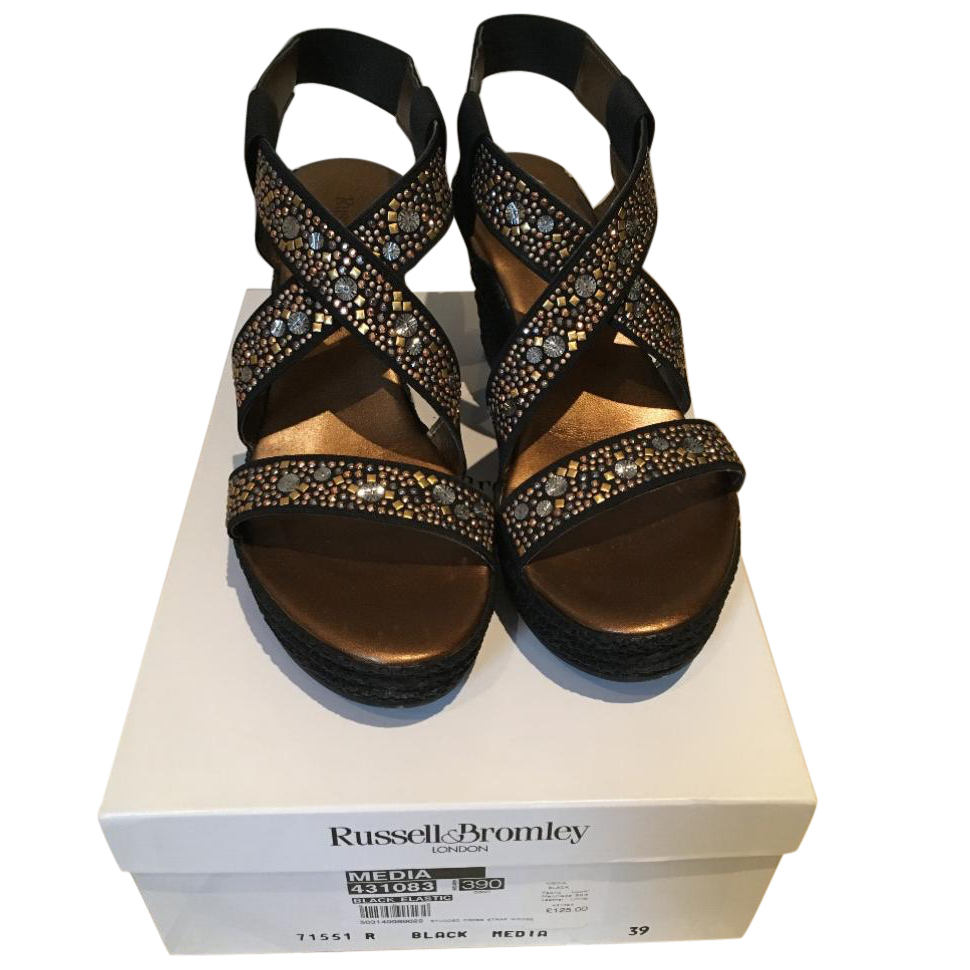 russell and bromley gold sandals