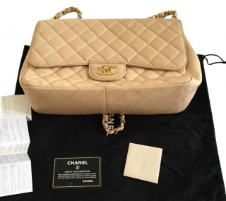 Chanel jumbo caviar double flap bag