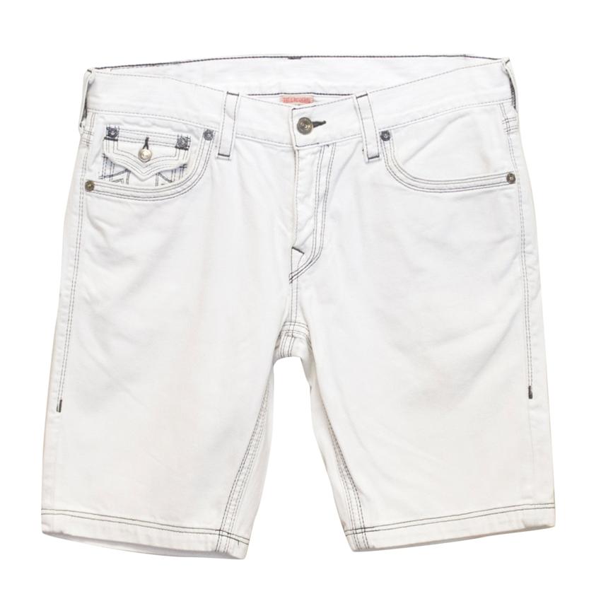 true religion white jean shorts