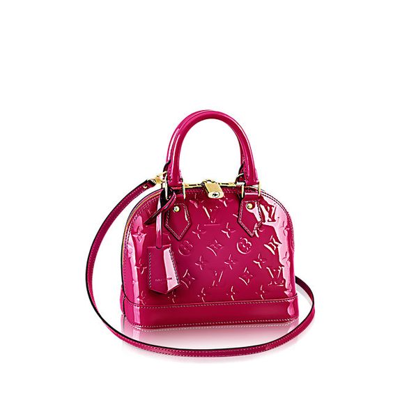 Louis Vuitton M91771 Monogram Vernis Alma Bb Handbag Rose Pink | HEWI