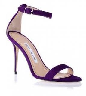 Manolo Blahnik Chaos 105 purples sandals