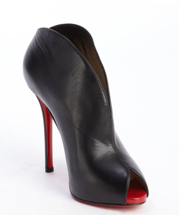 christian louboutin open toe booties