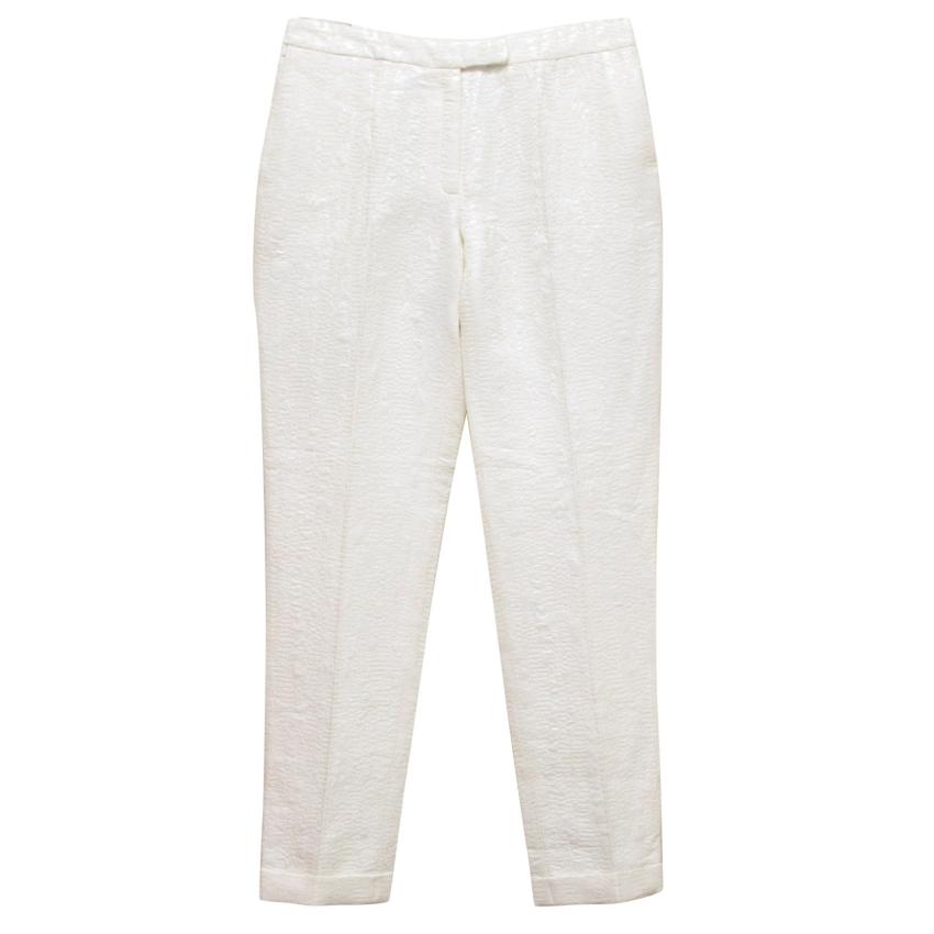 textured cigarette trousers