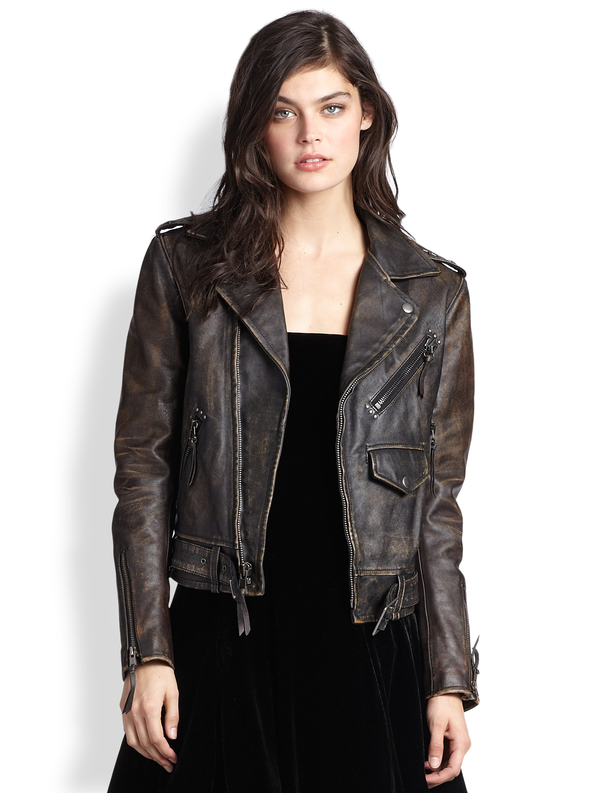 ralph lauren moto leather jacket