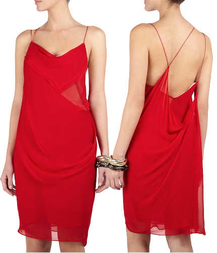 helmut lang red dress