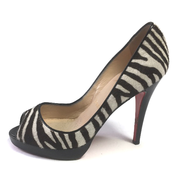 Christian Louboutin Zebra Peep Toe 