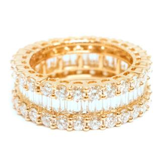 Bespoke Rose Gold Baguette and Diamond Ring