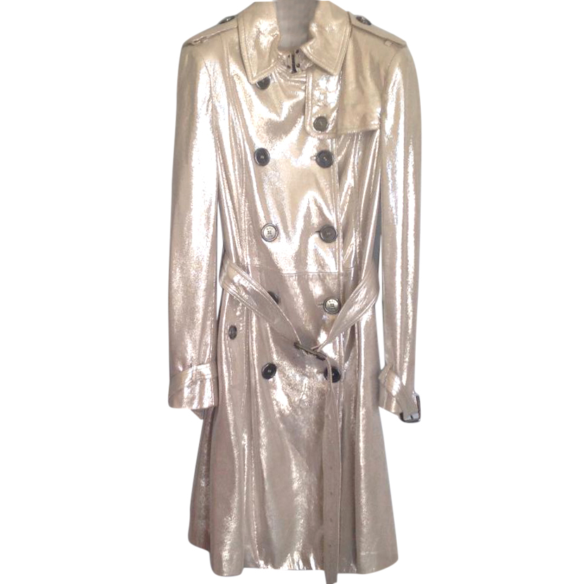 burberry trench coat silver
